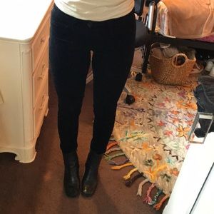 J Brand velvet black skinny jeans
